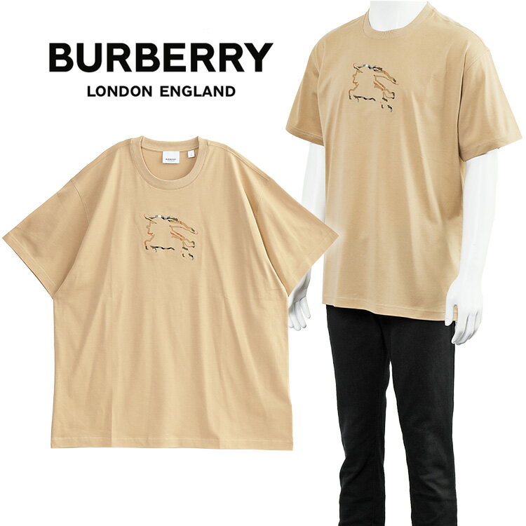 バーバリー BURBERRY チェックEKD コットン Tシャツ 8072703-A7405 ソフトフォーン【新作】