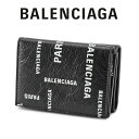 バレンシアガ 三つ折り財布 メンズ バレンシアガ BALENCIAGA 三つ折り 財布 Cash ミニウォレット Bal Paris Allover 594312-2AAOC-1097【新作】