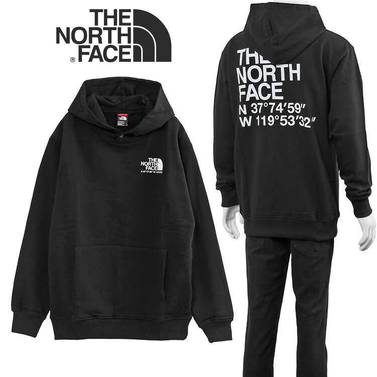 ノースフェイス パーカー THE NORTH FACE コーデ パーカー 座標プリント NF0A853Z M COORDINATES HOODIE-JK3 TNF BLACK