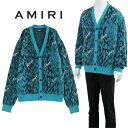 アミリ AMIRI カーディガン アルパカ モヘア ニット PF23MKC001-524 AQUA【新作】