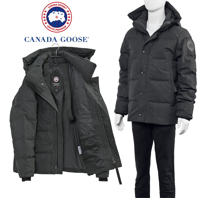 CANADA GOOSE メンズ ダウン ブラック レーベル ウィンダム パーカー バックパック ストラップ 2048MB2 WYNDHAM PARKA CNC-61 BLACK【新作】