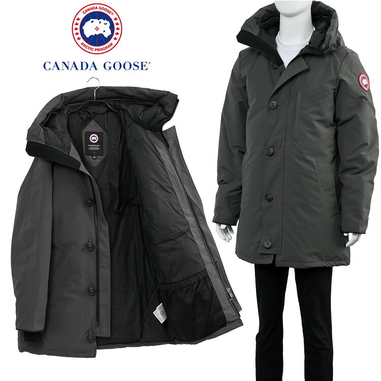 ブランドカナダグース CANADA GOOSE 商品番号2053M CHATEAU PARKA 素材表ポリエステル84%+＋コットン16%、裏ナイロン100%、詰め物ダウン80%＋フェザー20%、リブ部分：ポリエステル60%＋レーヨン35%＋ポリウレタン5% カラー66_GRAPHITE 仕様Wzip＋5ボタン開閉、フード、ポケット×2、ジップポケット×1、内側zipポケット×1,メッシュポケット×2、袖レイヤード。 背面にカナダグースのエンブレムロゴ刺繍入りのつり上げ用グラブストラップを装備。 Regular fit 生産国CANADA 付属品商品タグ ◆カナダグース CANADA GOOSE◆現代的なシルエットで新しく生まれ変わった【シャトー パーカ】は、＜カナダグース＞で親しまれているスタイルの1つです。 サイズ(cm)肩幅身幅着丈袖丈 S47568367.5 M47.561.58469 L5164.58669.5 XL526688.571 ----- ----- !!　Attention　!! サイズがご不安な方は事前にお問い合わせ下さい。◆カナダグース CANADA GOOSE◆シャトー パーカ2053M CHATEAU PARKA 66_GRAPHITE カナダグース ダウン メンズ