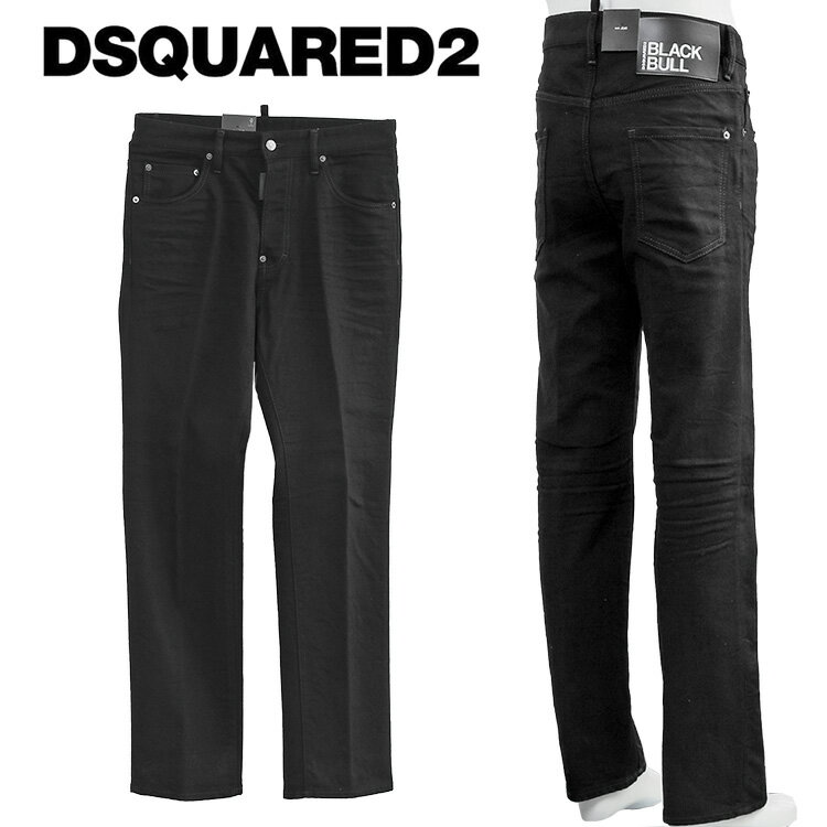 DSQUARED2 ディースクエアード デニム 642 ストレート ジーンズ Black Bull 642 Jeans S74LB1424-S30564-900【新作】