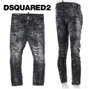 DSQUARED2 バイカー ジーンズ BLACK DIAMOND & STUDS WASH TIDY BIKER JEANS S74LB1431-S30503-900【新作】 ディースクエアード デニム