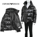 エンポリオ アルマーニ アウター メンズ アルマーニ ダウン EMPORIO ARMANI ダウンジャケット シャイニーナイロン 6R1B97-1NKZZ-0999：ブラック【新作】【アウター】