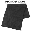 エンポリオアルマーニ EMPORIO ARMANI マフラー ウールスカーフ オールオーバー イーグル シルク混 625030-3F328-00020 BLACK【新作】