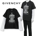 ジバンシィ GIVENCHY ロンT レイヤード Tシャツ BM71G53YHU-001：BLACK【新作】
