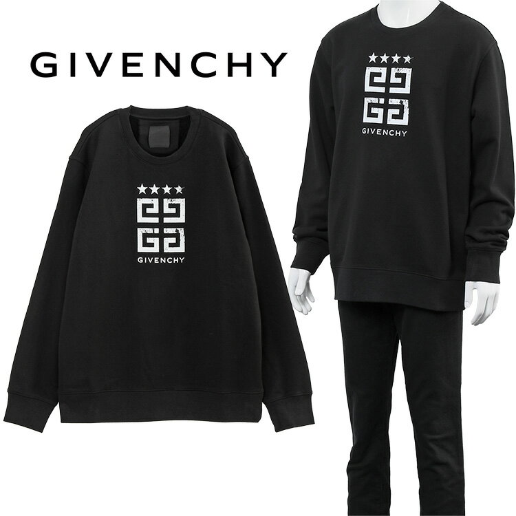 ジバンシィ GIVENCHY トレーナー 4G スター ボクシーフィット BMJ0HA3YEL-001：BLACK【新作】