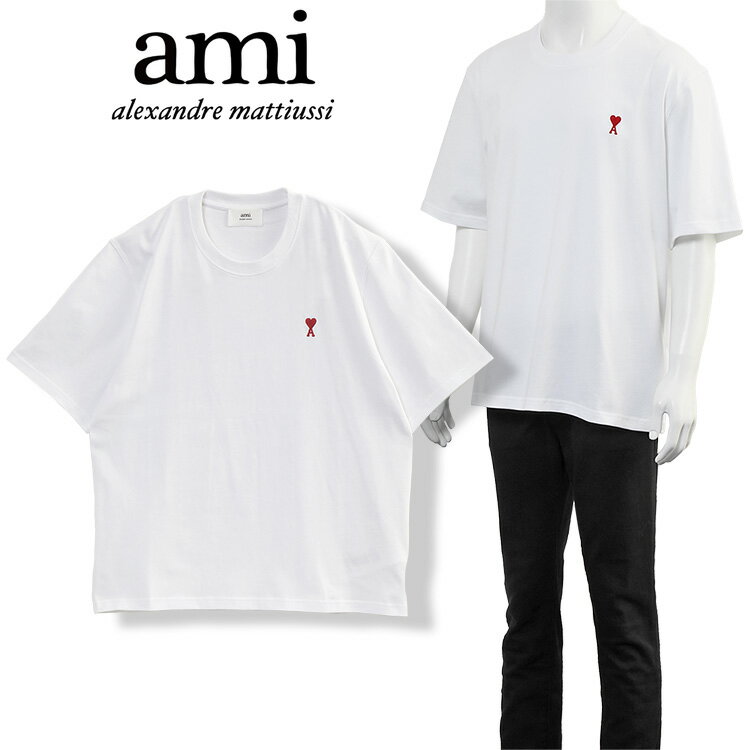 アミ AMI Paris AMI DE COEUR ボクシーフィット Tシャツ BFUTS005.726-100_WHITE