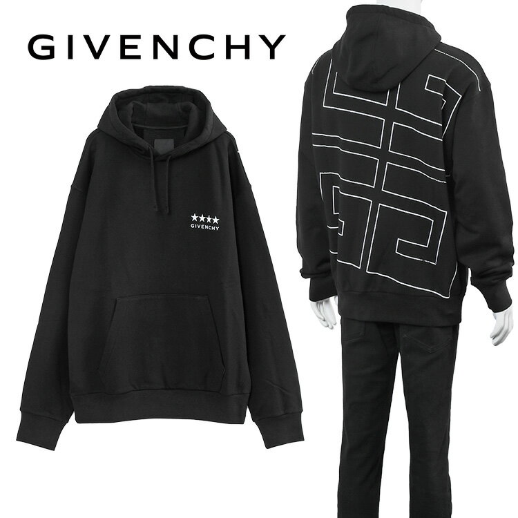 ジバンシィ GIVENCHY パーカー 4G エンブレム BMJ0LA3YJ5-001：ブラック【新作】