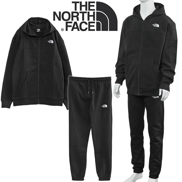 ノースフェイス 上下セット メンズ THE NORTH FACE セットアップ パーカー スウェット パンツ NF0A87FB/NF0A7ZJB ESSENTIAL-JK3 TNF BLACK【新作】