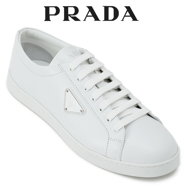 プラダ PRADA ブラッシュドレザー スニーカー 2EE376-3F0E-F0009_BIANCO【新作】