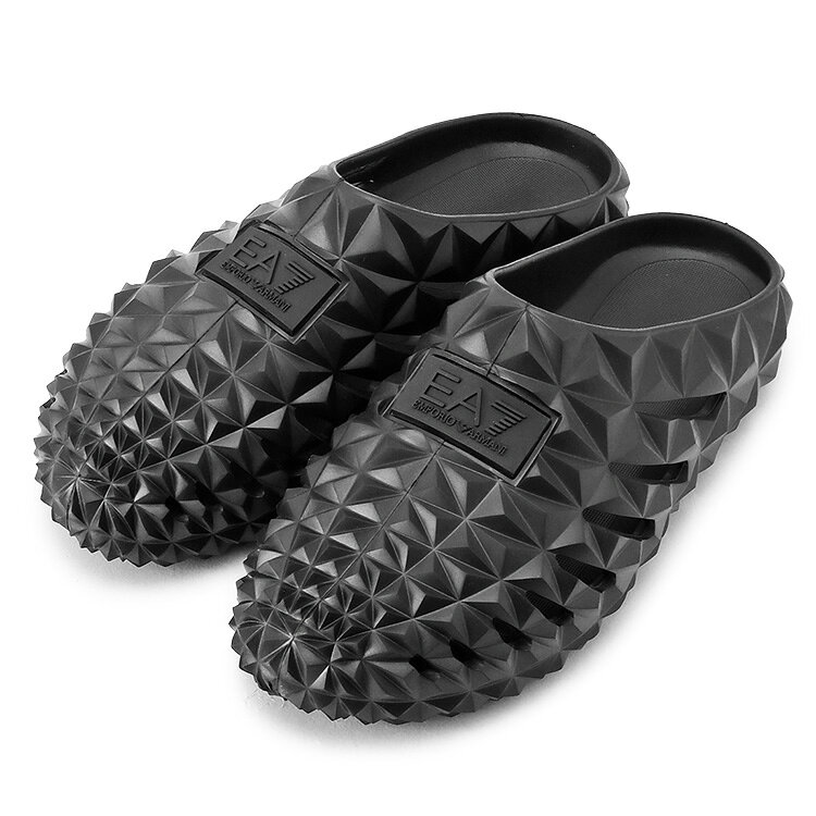 アルマーニ サンダル EMPORIO ARMANI EA7 軽量 スライドサンダル 立体幾何学モチー...