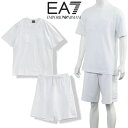 エンポリオ アルマーニ EMPORIO ARMAN EA7 セットアップ 同色 立体ロゴ Tシャツ × スウェット ハーフパンツ 7M000149/7M0001...