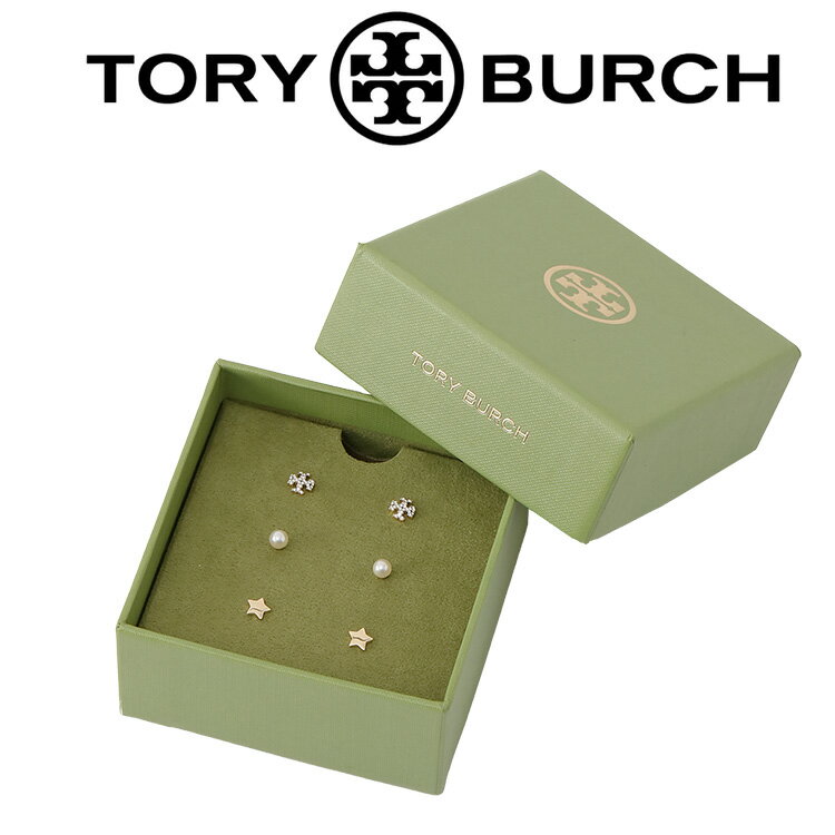 トリーバーチ ピアス 3点 セット TORY BURCH キラ マルチ ギフトセット 164115-749 TORY GOLD CRYSTAL PEARL【新作】 トリーバーチ ピアス プレゼント
