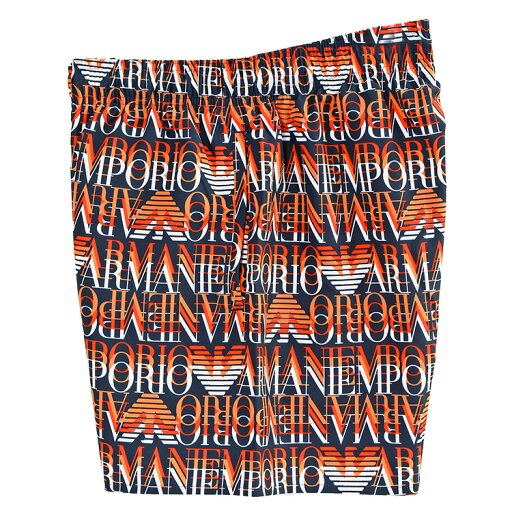 アルマーニ メンズ 水着 EMPORIO ARMANI インナー付 スイミングパンツ オールオーバーロゴ EM000583-AF12338-FB057【新作】