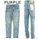 パープル ブランド PURPLE BRAND ジーンズ ペイント刺しゅう P005-MGPI225-MID_INDIGO【新作】