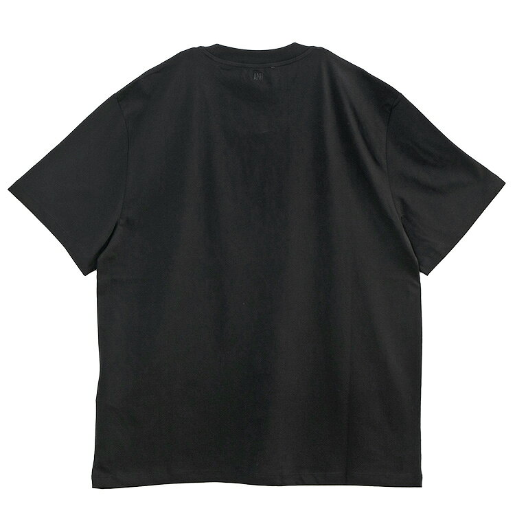 アミ AMI Paris Tシャツ Ami de Coeur 刺繍 ブラック オーガニックコットン 男女兼...