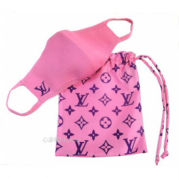 ≪新品≫ルイ・ヴィトン マスク マイユ MP3087 マスクカバー　ピンク LVロゴ パープル マスクケース付　ポーチ Louis Vuitton Masque Maille PINK