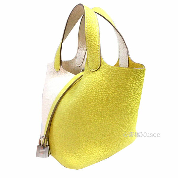 ≪新品≫ HERMES エルメス ピコタン 18 PM カデナロック カザック ナタ / ライム シルバー金具 トリヨンクレマンス Y刻印 PICOTIN LOCK 18 PM TAURILLON Nata / Lime イエローのサムネイル