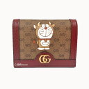 ≪新品≫GUCCI DORAEMON × GUCCI ドラえもん×グッチ コレクション プリント GG ミニウォレット 財布 2021年限定コラボ どらえもん 牛柄 セピア ラッピング 2021SS