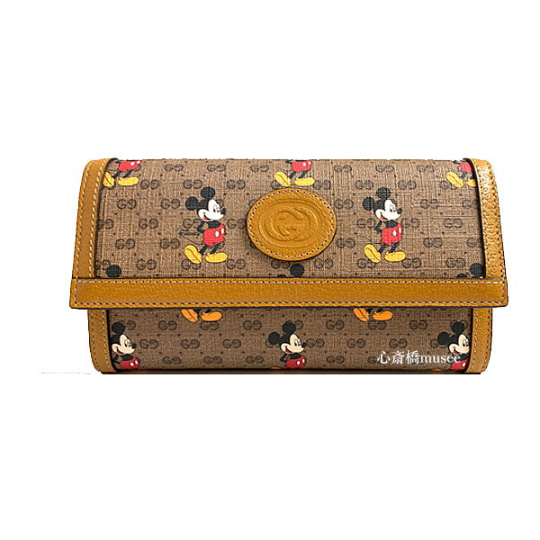 ≪新品≫ GUCCI グッチ DISNEY × GUCCI ディズニー × グッチ ミッキー プリント GGウォレット ロング フラップ 長財布 2020年限定 コラボ ミッキースペシャルパッケージ ラッピングのサムネイル