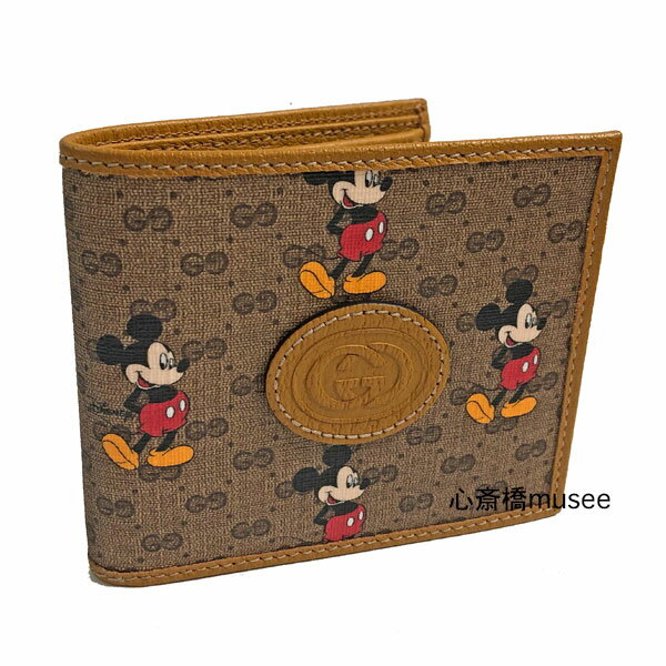 ≪新品≫GUCCI グッチ DISNEY × GUCCI ディズニー × グッチ ミッキー プリント GG コインウォレット 二つ折り財布 2020年限定コラボ ミッキースペシャルパッケージ 箱 リボン ラッピングのサムネイル