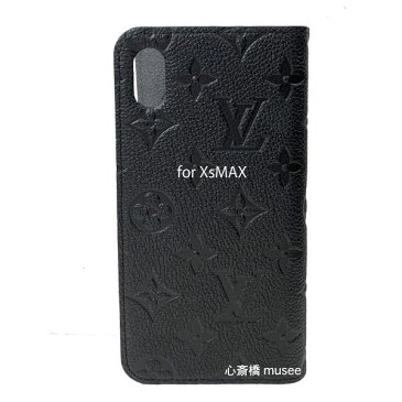 ≪新品≫ルイヴィトン フォリオ iphoneXS MAX 10S MAX モノグラム アンプラント ノワール 黒 ブラック モバイル M68592 二つ折り 手帳型 携帯ケース アクセサリー LOUISVUITTON ビトン スマホ ケース 新品・LV箱でのラッピング