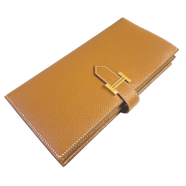 ≪新品≫ HERMES　エルメス　ベアンスフレ エプソン ゴールド ゴールド金具 箱 リボン ラッピング HERMES Bearn Souffle Epson Gold Gold Backle