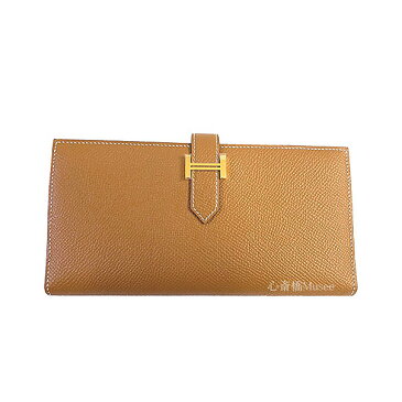 ≪新品≫ HERMES　エルメス　ベアンスフレ エプソン ゴールド ゴールド金具 箱 リボン ラッピング HERMES Bearn Souffle Epson Gold Gold Backle