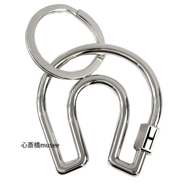 《 新品 》 エルメス キーリング　フェラ・ア・シュヴァル　シルバー　/ ノワール 黒　Hermes Fer Cheval ブラック　ホースシュー 馬蹄 蹄 馬　馬の蹄 シュバル キーホルダーのサムネイル
