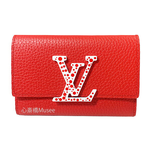 ≪ 新品 ≫ ルイヴィトン 草間彌生 コラボ 【 日本限定 】 LV × YK ポルトフォイユ・カプシーヌ コンパクトマキシ M82113 レッド LOUIS VUITTON YAYOI KUSAMA WALETTE CAPUCINE COMPACT MAXI JAPAN LIMITED RED ヴィトン ミニ財布 レッド 赤 箱 ラッピングのサムネイル