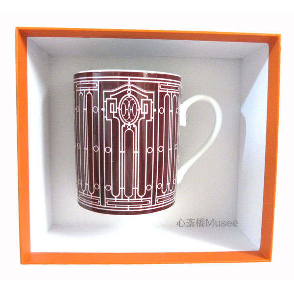 ≪ 新品 ≫ HERMES エルメス マグカップ Hデコ アッシュデコ シリーズ 300ml レッド ルージュ/ホワイト 赤/白 HERMES Hdeco Ma...