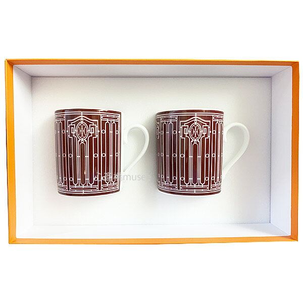 ≪ 新品 ≫ HERMES エルメス マグカップ ペア Hデコ アッシュデコ シリーズ 300ml HERMES Magu Hdeco pair Red Rou...