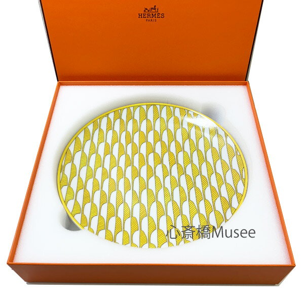 ≪ 新品 ≫ ソレイユ　ドゥ　エルメス シリーズ デザート プレート No1 21cm イエロー 箱 リボン ラッピング Soleil d'Hermes dessert plate n°1 gift boxのサムネイル