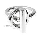 s Vi tGX GVy MM O 58 ({TCY18) Vo[ SV925  { bsO HERMES Echappee Medium Silve Ring Brand New VF[k_N