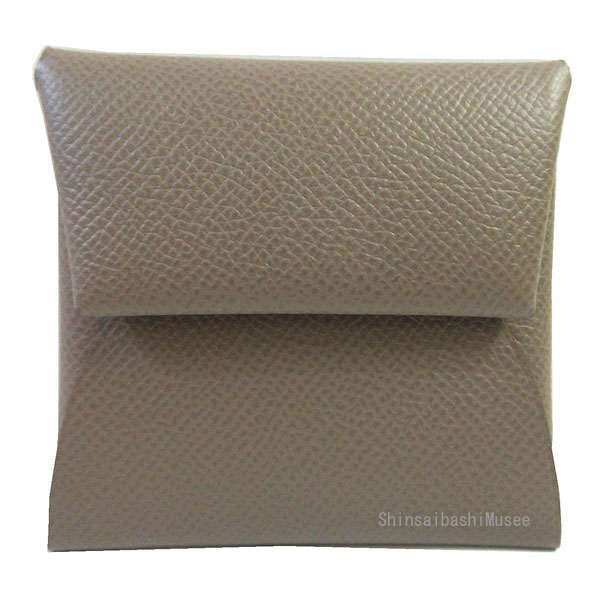 ≪新品≫エルメス バスティア エトゥープ シルバー金具 エプソン コインケース 財布 箱 リボン ラッピン..