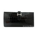 ≪新品≫エルメス ベアンスフレ クロコ アリゲーター シャイニー ブラック 黒 シルバー金具 K刻印 箱 リボン ラッピング ≪Brand new≫ HERME...