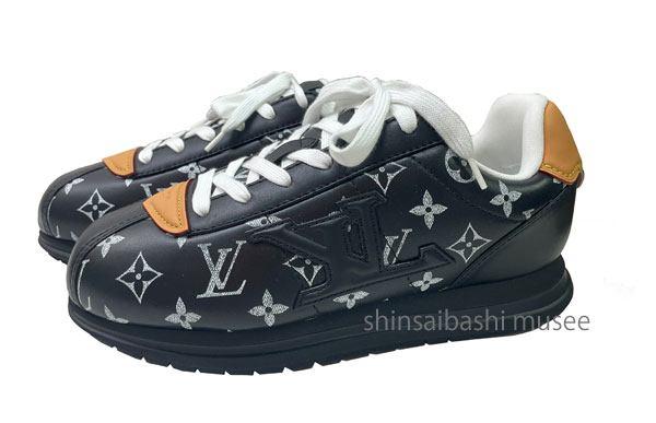 ≪ 新品 ≫ヴィトン ファレル LV バターソフト スニーカー モノグラム 黒 × 白 ブラック1AINRW 8.5 (日本サイズ27cm) メンズ 顧客限定 ...