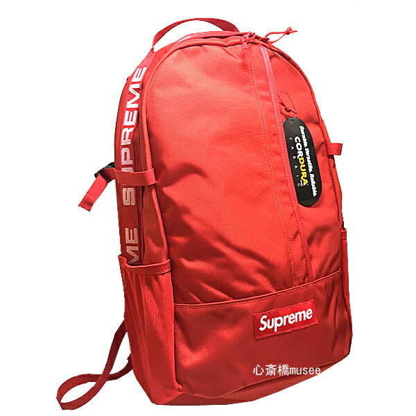 新品 18SS Supreme backpack RED バックパック リュック 赤