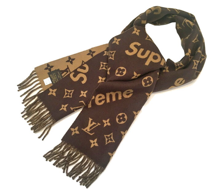 ≪新品≫ Supreme×Louis Vuitton シュプリーム×ルイ・ヴィトン マフラー モノグラム ブラウン 茶 MP1891