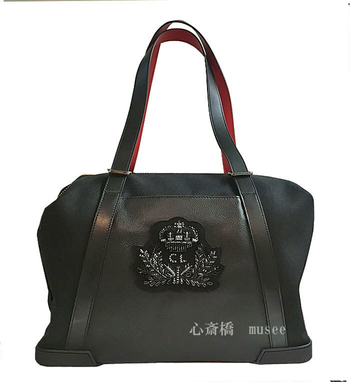 【キャッシュレス5%還元対象】LEON掲載《新品》Christian Louboutin クリスチャン ルブタン 2016F メンズ バッグ「Bagdamon Sac Deux Poignees 」 黒 BLACK レオン