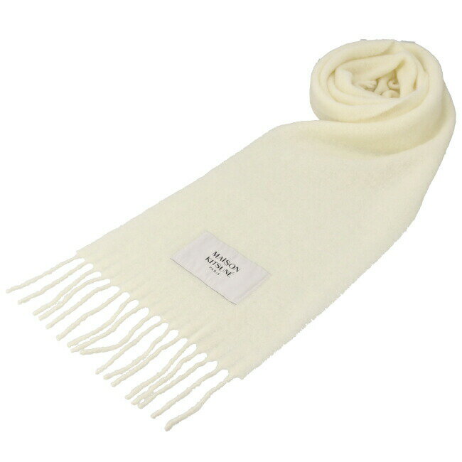 メゾンキツネ/MAISON KITSUNE ストール メンズ BABY ALPACA PLAIN SCARF マフラー MILK LM06206WA0022-0012-P204