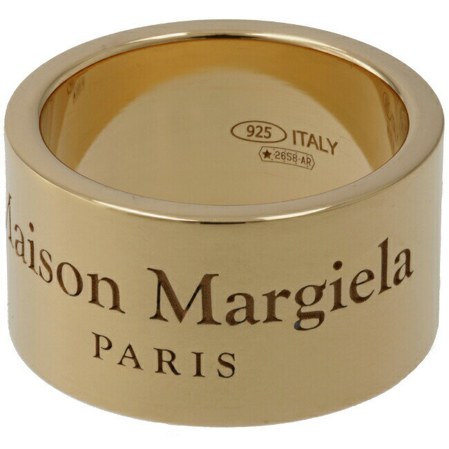 メゾン マルジェラ/MAISON MARGIELA 指輪 メンズ シルバー リング 12mm幅 YELLOW GOLD PLATING BURATTATO SM1UQ0096-SV0158-950