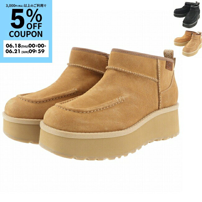アグ/UGG ブーツ ショートブーツ CITYFUNC ULTRA MINI 厚底 ミドルカットスニーカー 耐水 5cmヒール 1158193-0003