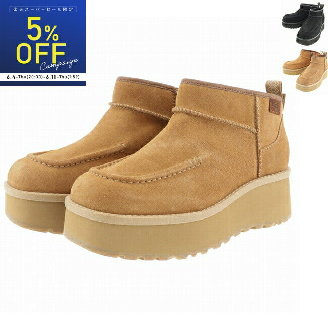 Rakuten - アグ/UGG ブーツ ショートブーツ CITYFUNC ULTRA MINI 厚底 ミドルカットスニーカー 耐水 5cmヒール 1158193-0003【返品交換不可】【RSS_03】