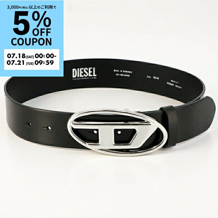 ディーゼル/DIESEL レディース ベルト B-1DR W レザー 3.9cm幅 オーバルD X08727-PR666