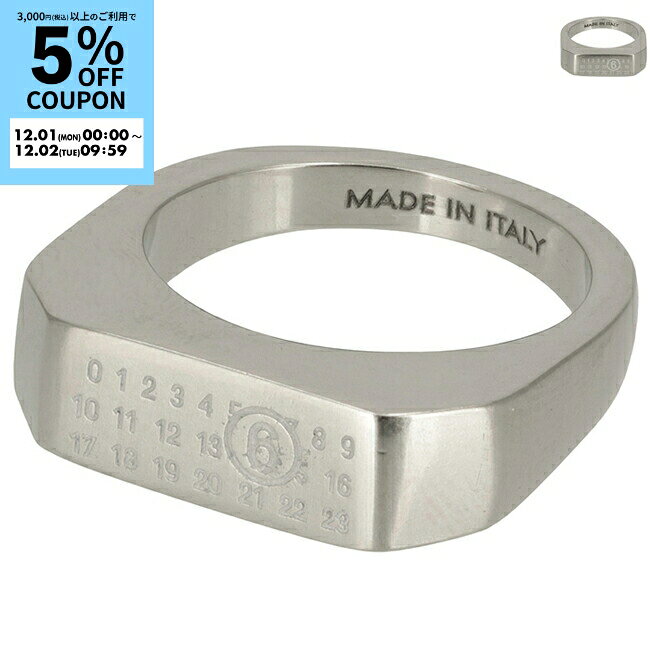 エムエムシックス メゾンマルジェラ/MM6 MAISON MARGIELA 指輪 メンズ レディース リング ナンバリングロゴ 指輪 SM7UQ0076-P7296【0910r】【1114c20】