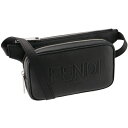 [4/25限定1/2当選ポイントバック]フェンディ/FENDI バッグ メンズ MARSUPIO LOGO LEATHER ボディバッグ/ウエストポーチ NERO+PALLADIO 2024年春夏新作 7VA605-AMAC-F0GXN