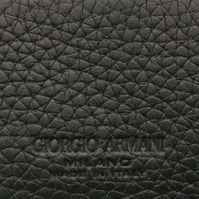 ジョルジオアルマーニ/GIORGIOARMANI財布メンズカーフスキン二つ折り長財布BLACK2021年秋冬新作Y2R595-YQA9E-80001